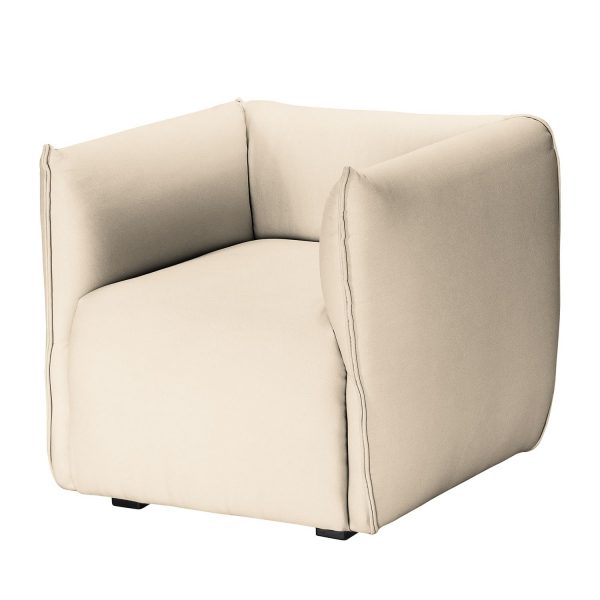 Sessel Grady I Webstoff - Ohne Hocker - Ecru Sessel Grady I Webstoff - Ohne Hocker - Ecru