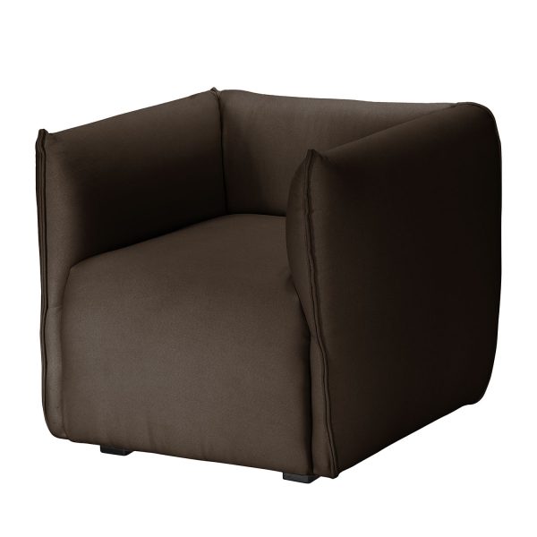 Sessel Grady I Webstoff - Ohne Hocker - Espresso Sessel Grady I Webstoff - Ohne Hocker - Espresso