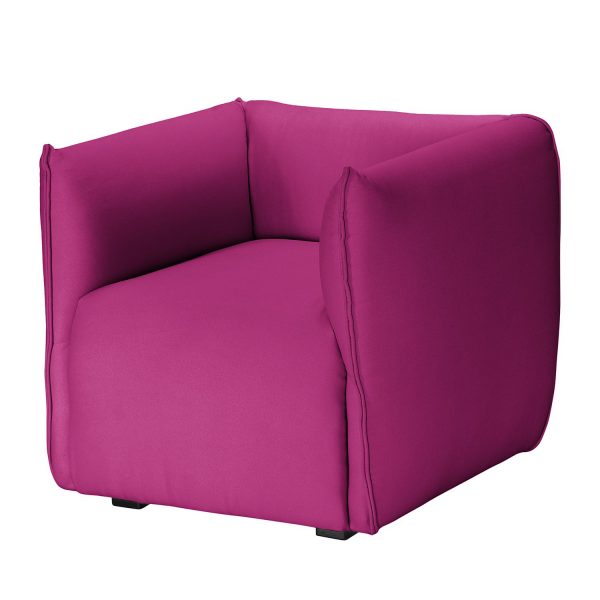 Sessel Grady I Webstoff - Ohne Hocker - Fuchsia Sessel Grady I Webstoff - Ohne Hocker - Fuchsia