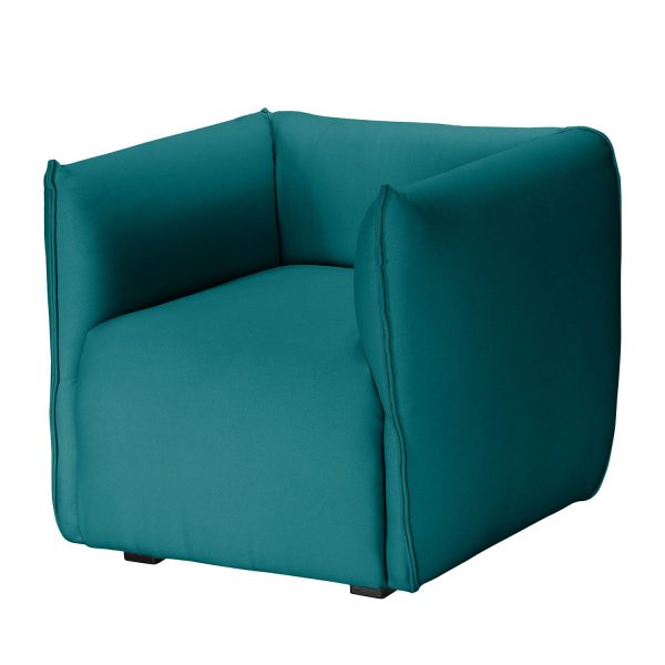 Sessel Grady I Webstoff - Ohne Hocker - Petrol Sessel Grady I Webstoff - Ohne Hocker - Petrol