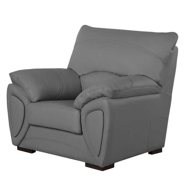 Sessel Luzzi - Kunstleder - Grau Sessel Luzzi - Kunstleder - Grau