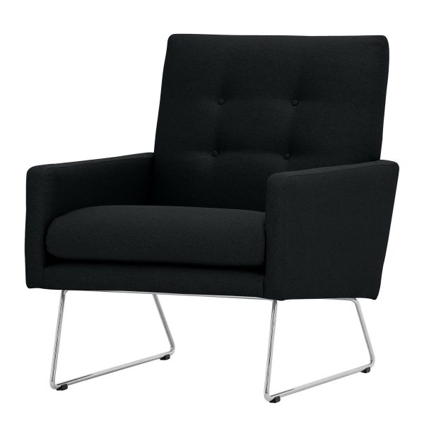 Sessel Maximus Webstoff - Stoff Floreana Anthrazit Sessel Maximus Webstoff - Stoff Floreana Anthrazit