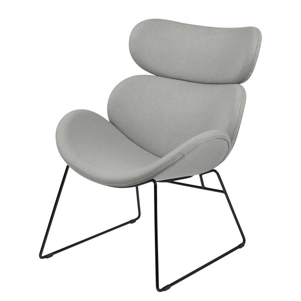 Sessel Montola Webstoff Hellgrau - Schwarz Sessel Montola Webstoff Hellgrau - Schwarz