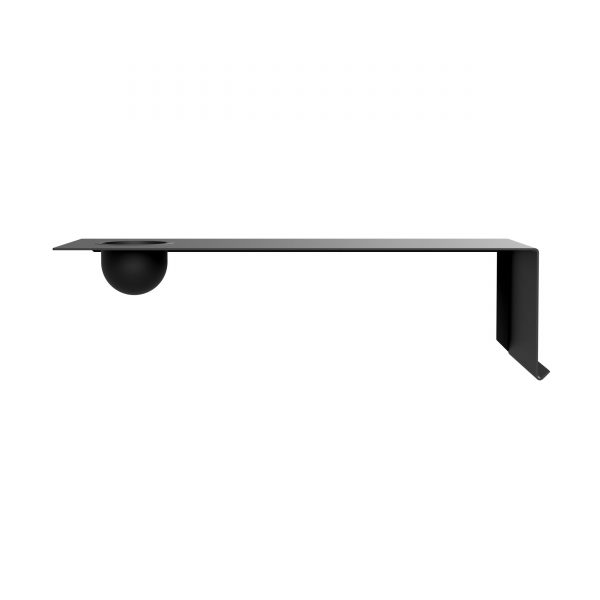 Shelve01 Wandregal mit Schale links schwarz Shelve01 Wandregal mit Schale links schwarz