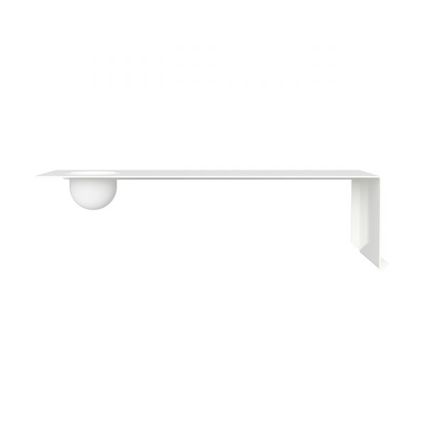 Shelve01 Wandregal mit Schale links weiß Shelve01 Wandregal mit Schale links weiß