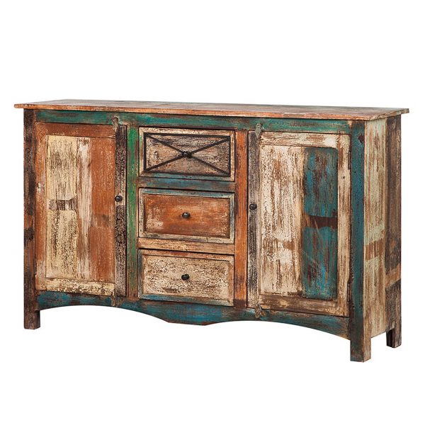 Sideboard India I - Mango massiv - bemalt & lackiert Sideboard India I - Mango massiv - bemalt & lackiert