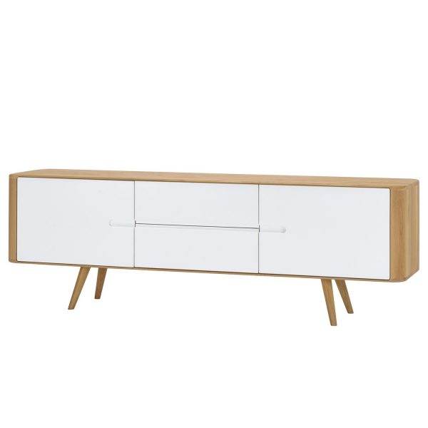 Sideboard Loca I - Wildeiche massiv - Weiß / Wildeiche - 180 cm Sideboard Loca I - Wildeiche massiv - Weiß / Wildeiche - 180 cm