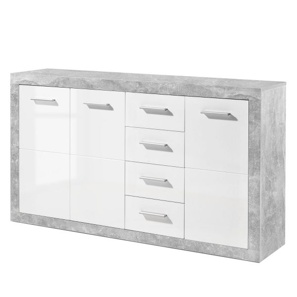 Sideboard Rognan II - Weiß / Beton Dekor Sideboard Rognan II - Weiß / Beton Dekor