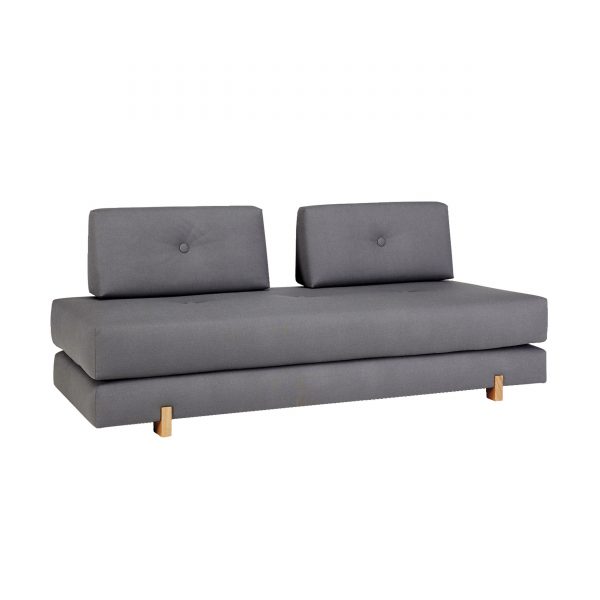 Sigmund Schlafsofa mit 2 Kissen seal grey Sigmund Schlafsofa mit 2 Kissen seal grey