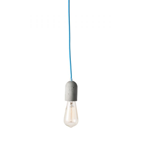 Socket Beton Pendelleuchte blau Socket Beton Pendelleuchte blau
