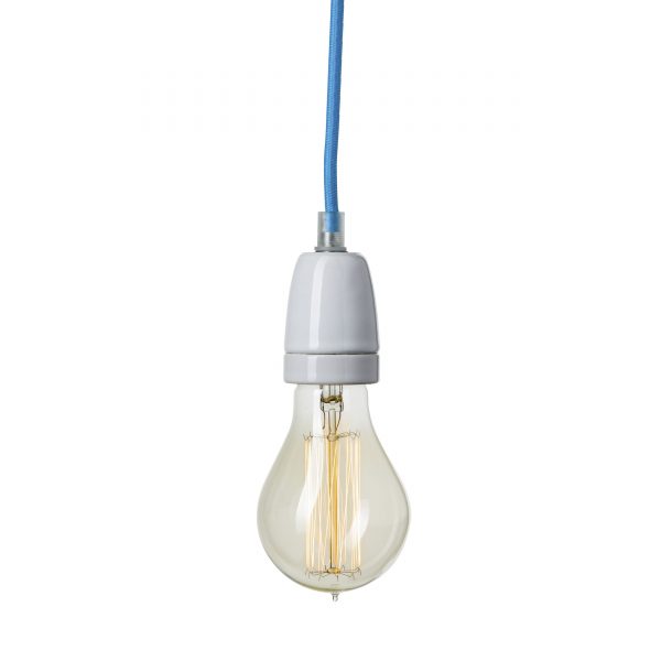 Socket Porzellan Pendelleuchte blau Socket Porzellan Pendelleuchte blau