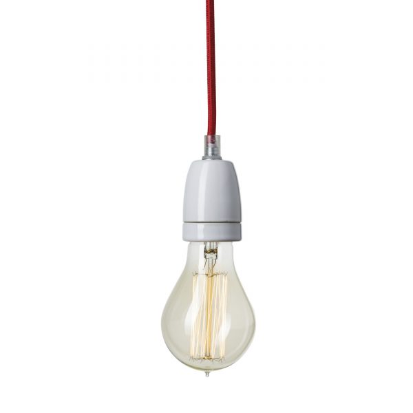 Socket Porzellan Pendelleuchte rot Socket Porzellan Pendelleuchte rot