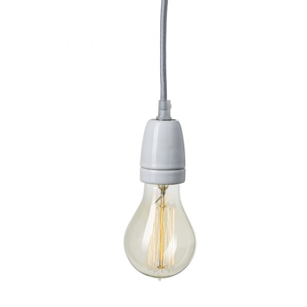 Socket Porzellan Pendelleuchte silber Socket Porzellan Pendelleuchte silber