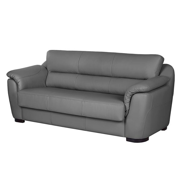 Sofa Alzira (3-Sitzer) - Kunstleder - Mit Schlaffunktion - Grau Sofa Alzira (3-Sitzer) - Kunstleder - Mit Schlaffunktion - Grau