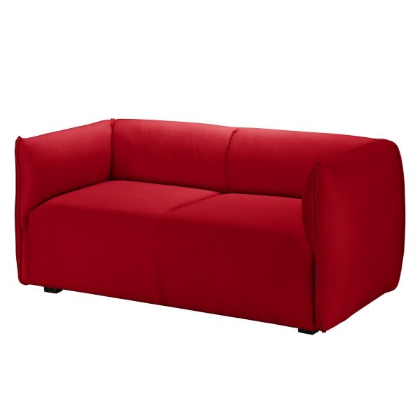 Sofa Grady I (2-Sitzer) Webstoff - Rot