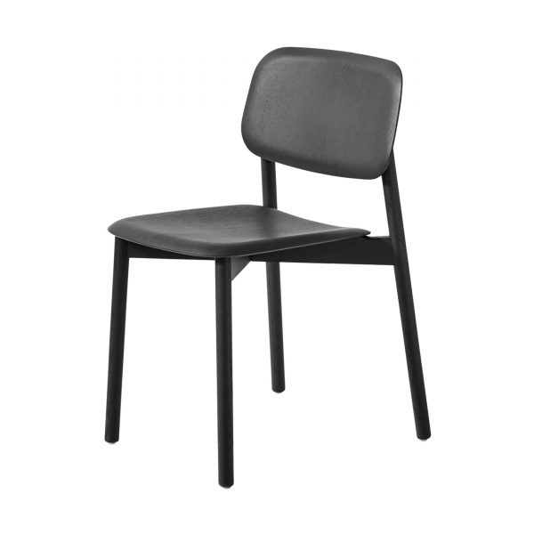 Soft Edge Stuhl in Eiche schwarz seidenglänzend Soft Edge Stuhl in Eiche schwarz seidenglänzend