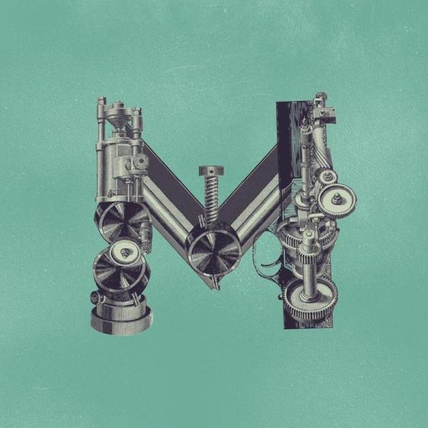 Steampunk Alphabet Letter M Leinwandbild Steampunk Alphabet Letter M Leinwandbild