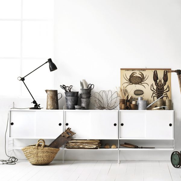 String System Regal mit Sideboard String System Regal mit Sideboard