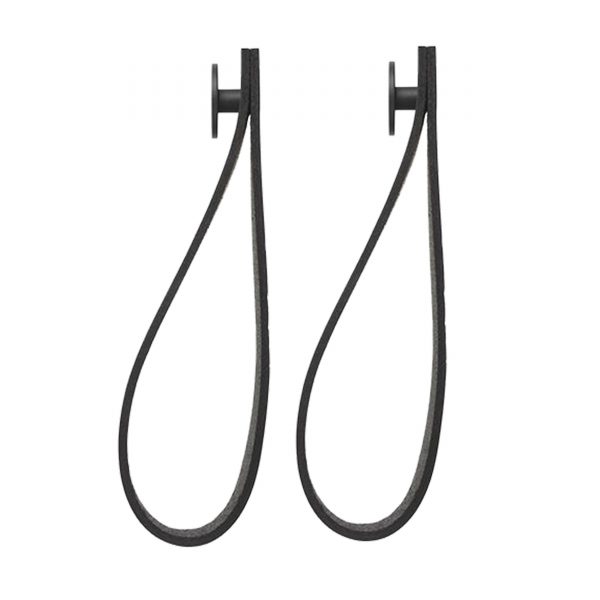 Stropp Wandhaken 2er-Set schwarz-schwarz Stropp Wandhaken 2er-Set schwarz-schwarz