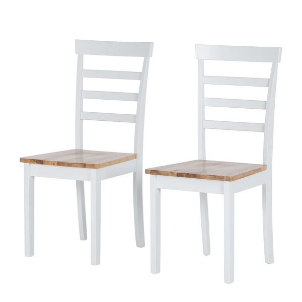 Stuhl Mare (2er-Set) -Massivholz - Natur/Weiß Stuhl Mare (2er-Set) -Massivholz - Natur/Weiß