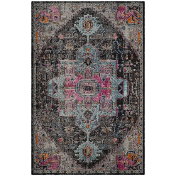 Teppich Alroy - Mischgewebe - Grau / Pink - 121 x 182 cm Teppich Alroy - Mischgewebe - Grau / Pink - 121 x 182 cm