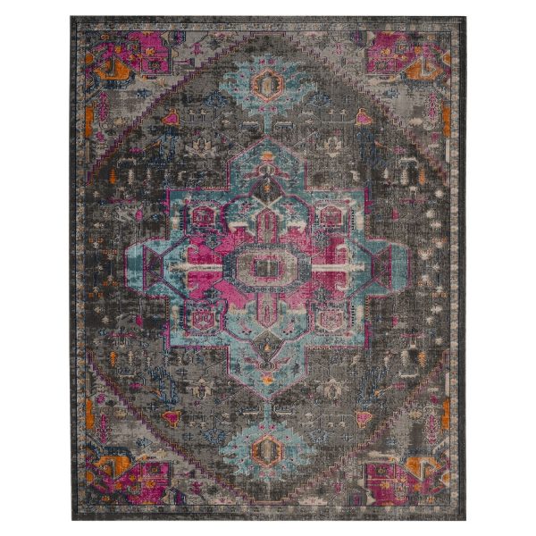 Teppich Alroy - Mischgewebe - Grau / Pink - 200 x 274 cm Teppich Alroy - Mischgewebe - Grau / Pink - 200 x 274 cm