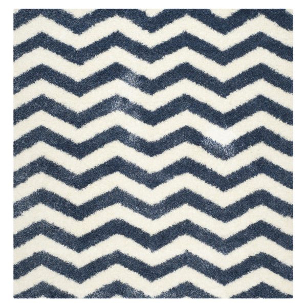 Teppich Frances - Blau / Weiß - 121 x 121 cm Teppich Frances - Blau / Weiß - 121 x 121 cm