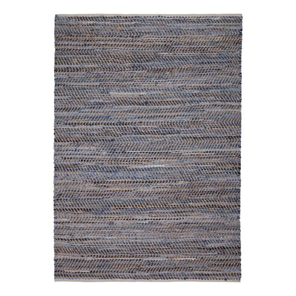 Teppich Meru (Handgewebt) - Webstoff- Blau / Gelb Teppich Meru (Handgewebt) - Webstoff- Blau / Gelb