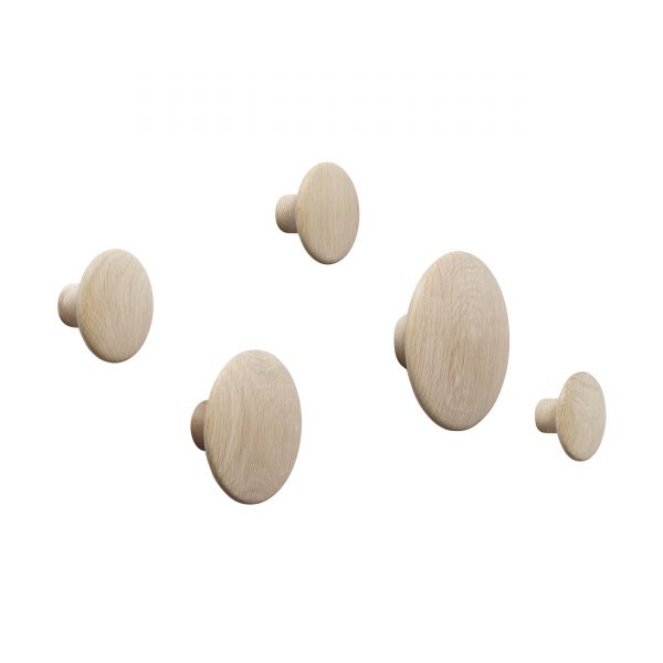 The Dots Garderobenhaken 5er-Set eiche geölt The Dots Garderobenhaken 5er-Set eiche geölt