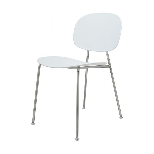 Tondina Pop Stuhl chrom-weiß Tondina Pop Stuhl chrom-weiß