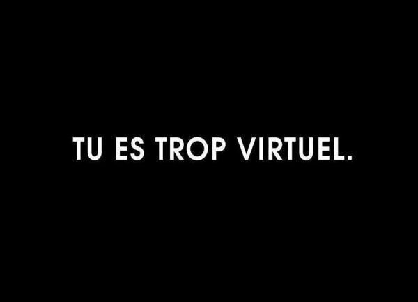 Tu es trop virtuel Black Leinwandbild Tu es trop virtuel Black Leinwandbild