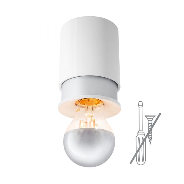 Twister Lighting® Deckenleuchte weiß silber Twister Lighting® Deckenleuchte weiß silber