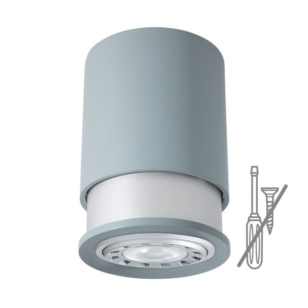Twister Lighting® Spot taupe-silber Twister Lighting® Spot taupe-silber