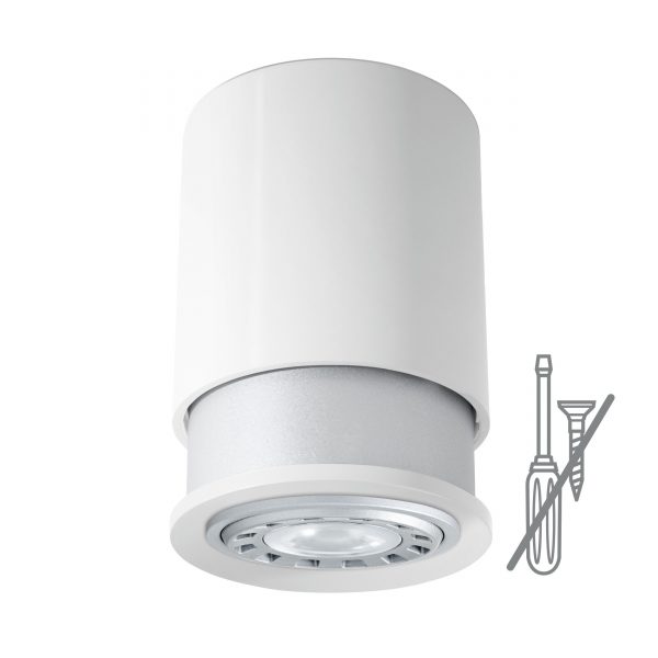 Twister Lighting® Spot weiss-silber Twister Lighting® Spot weiss-silber