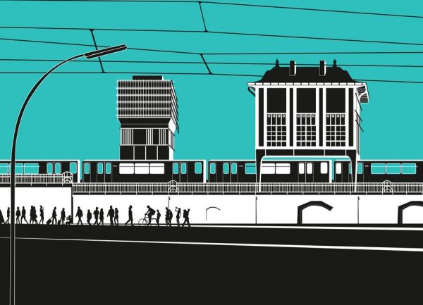 U Bahnhof Warschauer Straße Leinwandbild U Bahnhof Warschauer Straße Leinwandbild