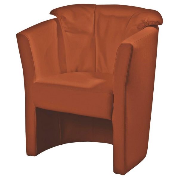 VENDA SESSEL Echtleder Orange VENDA SESSEL Echtleder Orange