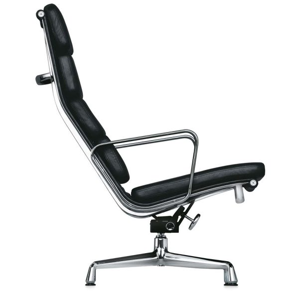 Vitra - EA 222 Soft Pad Sessel Chrom mit Armlehnen Vitra - EA 222 Soft Pad Sessel Chrom mit Armlehnen