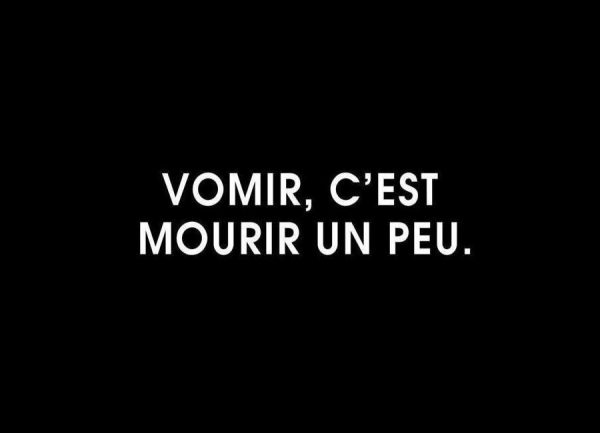 Vomir c´est un peu mourir Black Leinwandbild Vomir c´est un peu mourir Black Leinwandbild