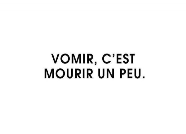 Vomir c´est un peu mourir White Leinwandbild Vomir c´est un peu mourir White Leinwandbild