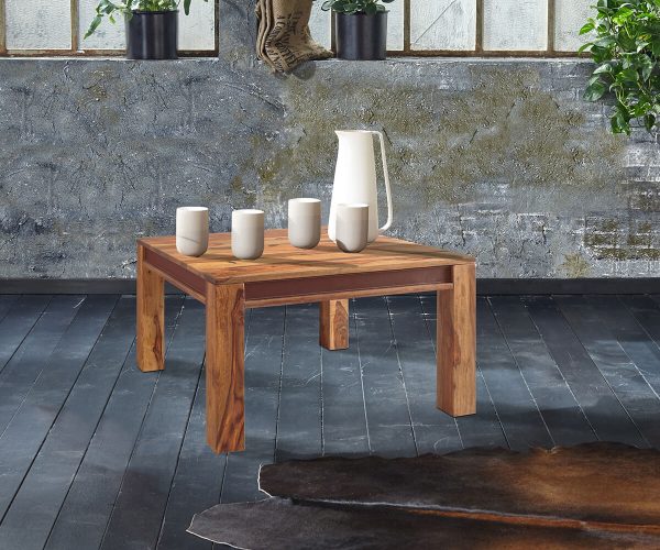 WOLF MÖBEL Couchtisch Shan 80x80 cm Sheesham Shina Massivholz, Couchtische WOLF MÖBEL Couchtisch Shan 80x80 cm Sheesham Shina Massivholz, Couchtische