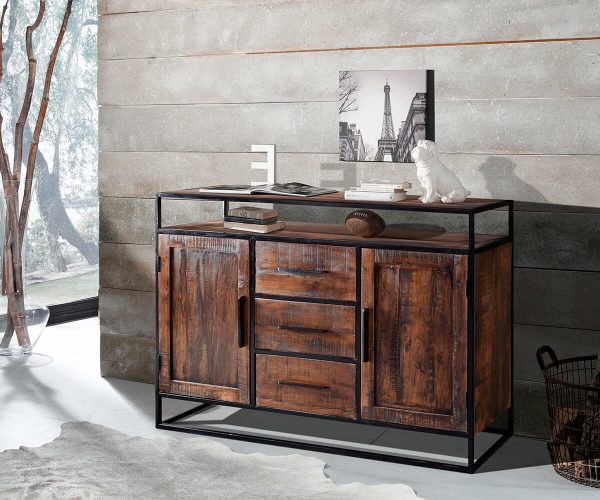 WOLF MÖBEL Sideboard Spring 150 cm Akazie Forest 2 Türen 3 Schübe, Sideboards WOLF MÖBEL Sideboard Spring 150 cm Akazie Forest 2 Türen 3 Schübe, Sideboards