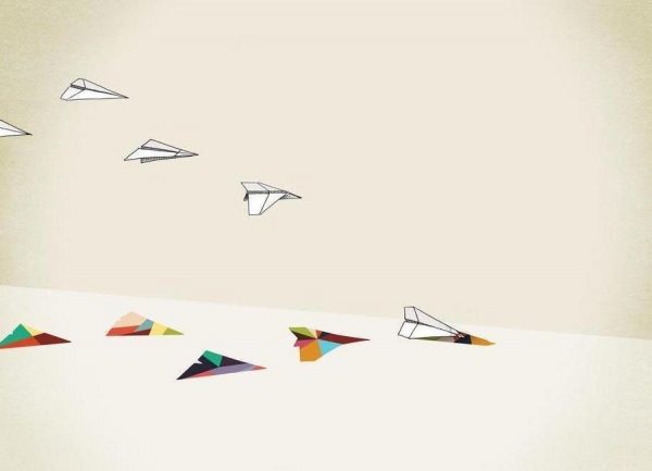 Walking Shadow Paper Planes Leinwandbild Walking Shadow Paper Planes Leinwandbild