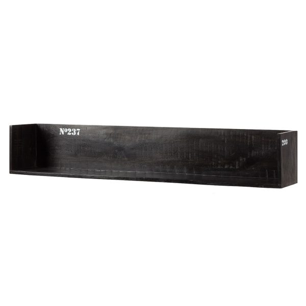 Wandboard Keyport - Mango massiv - Aschgrau / Schwarz Wandboard Keyport - Mango massiv - Aschgrau / Schwarz