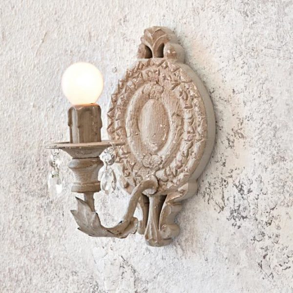 Wandlampe Lanfains grau H/B/T ca. 26/15/16 cm Wandlampe Lanfains grau H/B/T ca. 26/15/16 cm