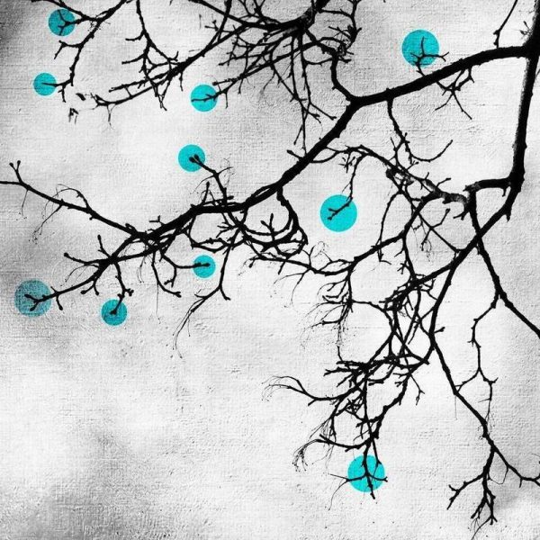 Winter tree Abstract Blue Leinwandbild Winter tree Abstract Blue Leinwandbild