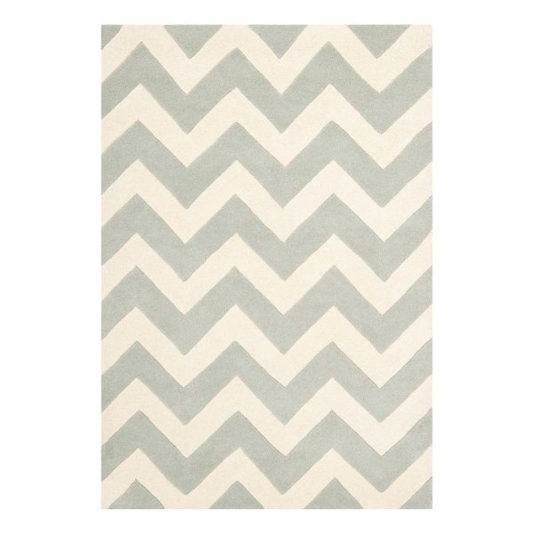 Wollteppich Bern - Wolle - Grau / Creme - 182 x 274 cm Wollteppich Bern - Wolle - Grau / Creme - 182 x 274 cm