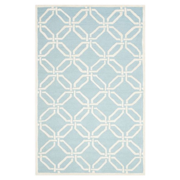 Wollteppich Mollie - Wolle - Hellblau - 152 x 243 cm Wollteppich Mollie - Wolle - Hellblau - 152 x 243 cm