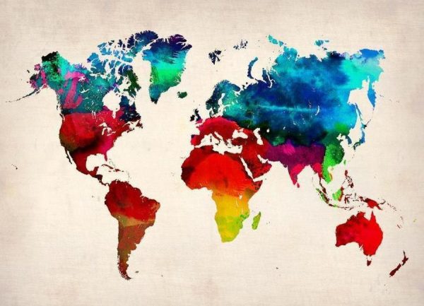 World Map Leinwandbild World Map Leinwandbild