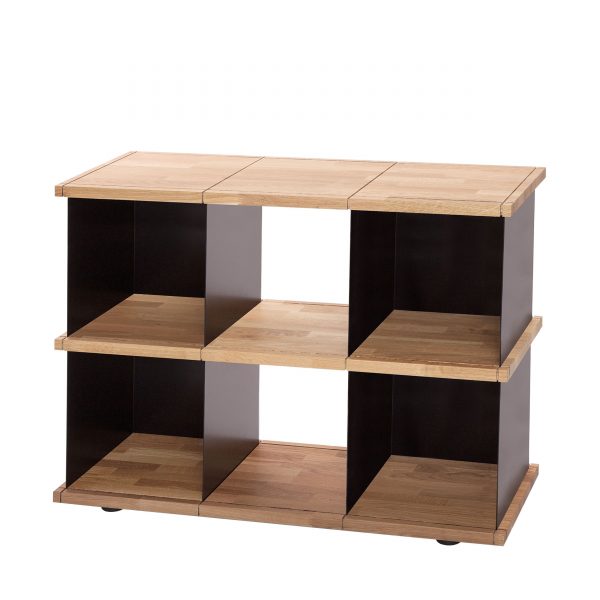 Yu Regalsystem Set 2 eiche-schwarz Yu Regalsystem Set 2 eiche-schwarz