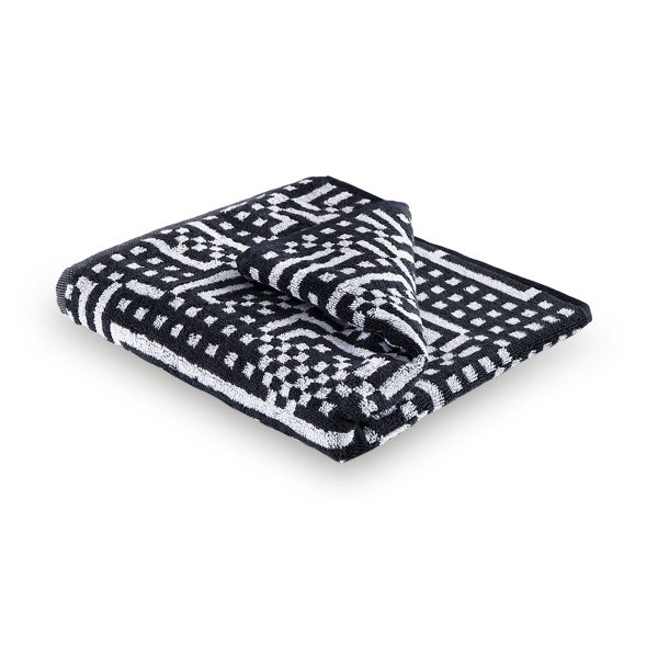 Zuzunaga - Route Black and Light Grey Handtuch Zuzunaga - Route Black and Light Grey Handtuch